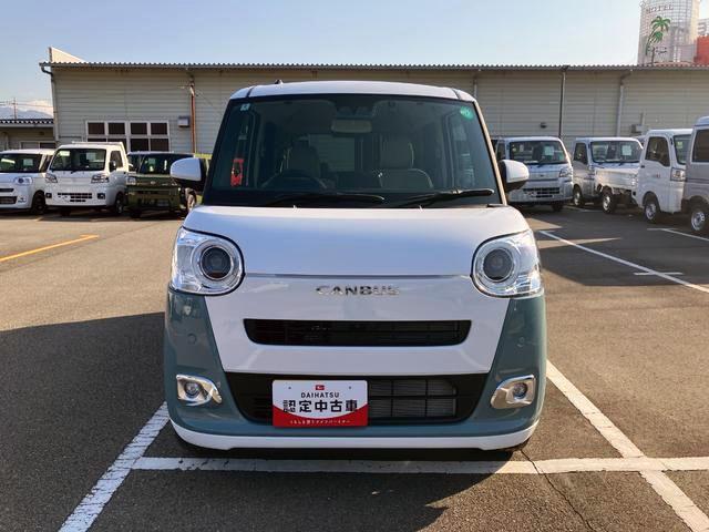 ムーヴキャンバスストライプスＧ　４ＷＤ　純正ナビ　パノラマモニタースマートアシスト・ＬＥＤヘッドランプ・ＬＥＤフォグランプ・スーパーＵＶ＆ＩＲカットガラス（フロントウィンドウ）・ＵＳＢソケット・両側パワースライドドア・運転席助手席シートヒーター・ＡＢＳ・エアバック（山梨県）の中古車