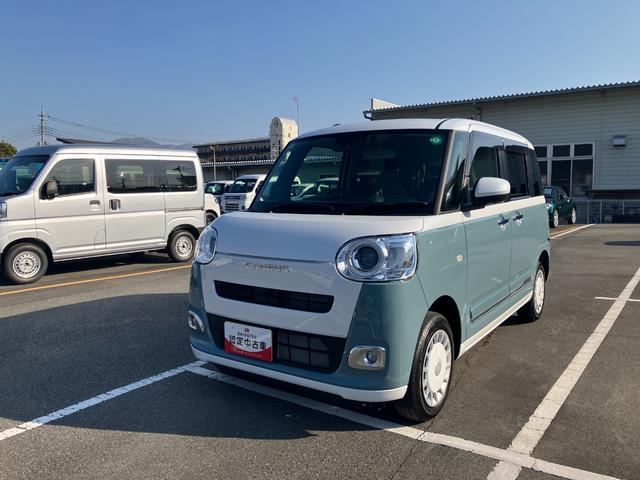 ムーヴキャンバスストライプスＧ　４ＷＤ　純正ナビ　パノラマモニタースマートアシスト・ＬＥＤヘッドランプ・ＬＥＤフォグランプ・スーパーＵＶ＆ＩＲカットガラス（フロントウィンドウ）・ＵＳＢソケット・両側パワースライドドア・運転席助手席シートヒーター・ＡＢＳ・エアバック（山梨県）の中古車