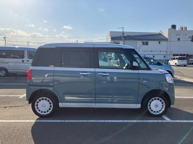 ムーヴキャンバスストライプスＧ　４ＷＤ　純正ナビ　パノラマモニタースマートアシスト・ＬＥＤヘッドランプ・ＬＥＤフォグランプ・スーパーＵＶ＆ＩＲカットガラス（フロントウィンドウ）・ＵＳＢソケット・両側パワースライドドア・運転席助手席シートヒーター・ＡＢＳ・エアバック（山梨県）の中古車