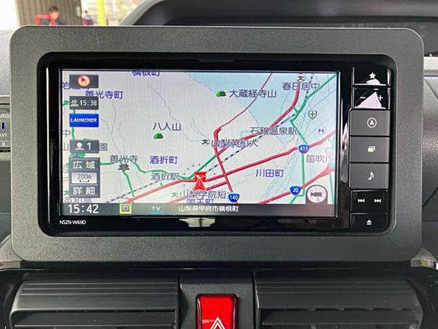 タントカスタムＲＳ　純正ナビ　Ｆドラレコ　ＥＴＣスマートアシスト・ＡＢＳ・エアバック・プッシュ式エンジンスタートボタン・ＬＥＤヘッドライト・電動格納ドアミラー・パワーウィンドウ・オートエアコン・両電動スライドドア（山梨県）の中古車