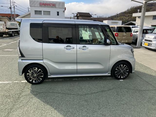 タントカスタムＲＳ　純正ナビ　Ｆドラレコ　ＥＴＣスマートアシスト・ＡＢＳ・エアバック・プッシュ式エンジンスタートボタン・ＬＥＤヘッドライト・電動格納ドアミラー・パワーウィンドウ・オートエアコン・両電動スライドドア（山梨県）の中古車