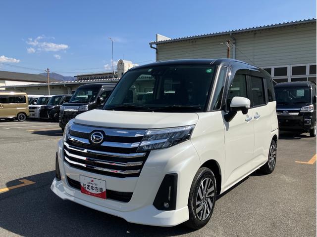 トールカスタムＧ　純正ナビ　前後ドラレコ　パノラマモニタースマートアシスト・ＬＥＤヘッドランプ・ＬＥＤフォグ・両側パワースライドドア・オートエアコン・パーキングブレーキ解除忘れ防止ブザー・ヘッドランプ自動消灯システム・プッシュエンジンスタート（山梨県）の中古車