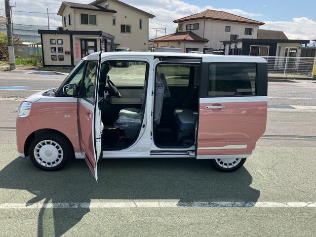 ムーヴキャンバスストライプスＧ　純正ナビ　前後ドラレコスマートアシスト・ＬＥＤヘッドランプ・ＬＥＤフォグランプ・スーパーＵＶ＆ＩＲカットガラス（フロントウィンドウ）・ＵＳＢソケット・両側パワースライドドア・運転席助手席シートヒーター（山梨県）の中古車
