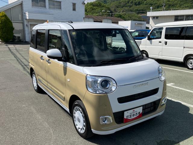ムーヴキャンバスストライプスＧ　４ＷＤ　社外ナビ　パノラマモニターレーンキープアシスト　ナビ　キーレス　オートマチックハイビーム　スマートキー　４ＷＤ　ＥＴＣ　ＡＢＳ　エアバッグ　記録簿　衝突回避支援ブレーキ（山梨県）の中古車