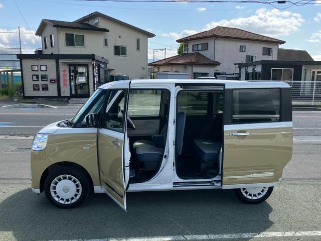 ムーヴキャンバスストライプスＧ　４ＷＤ　社外ナビ　パノラマモニターレーンキープアシスト　ナビ　キーレス　オートマチックハイビーム　スマートキー　４ＷＤ　ＥＴＣ　ＡＢＳ　エアバッグ　記録簿　衝突回避支援ブレーキ（山梨県）の中古車