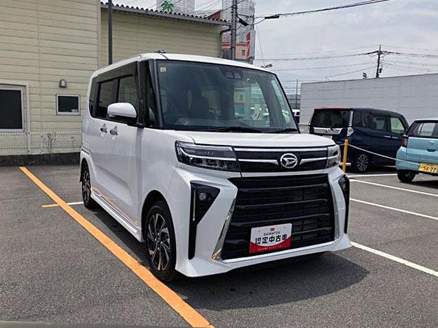 タントカスタムＸ　純正ナビゲーション　バックモニタースマートアシスト・ＬＥＤヘッドライト・１４インチアルミホイール・両側パワースライドドア・ＵＳＢソケット・運転席助手席シートヒーター・レザー調Ｘフルファブリックシート（山梨県）の中古車