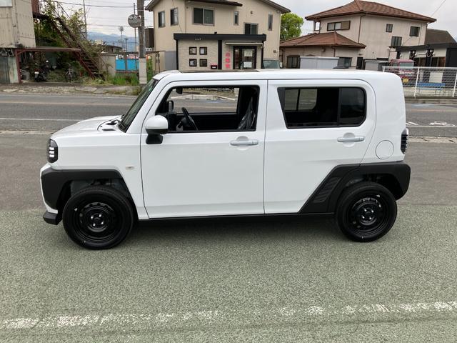 タフトＸ　４ＷＤ　ＣＶＴ　純正ナビゲーション　バックモニタースマートアシスト・１５インチスチールホイール・ＬＥＤヘッドランプ・スカイフィールトップ・ＵＳＢソケット・プッシュエンジンスタート・キーフリーシステム・オートハイビーム（山梨県）の中古車