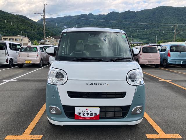ムーヴキャンバスストライプスＧ　４ＷＤ　純正ナビ　前後ドラレコスマートアシスト・ＡＢＳ・エアバック・電動パーキングブレーキ・プッシュ式エンジンスタートボタン・オートエアコン・パワーウインドウ・電動格納ドアミラー両電動スライドドア・ＬＥＤヘッドライト（山梨県）の中古車