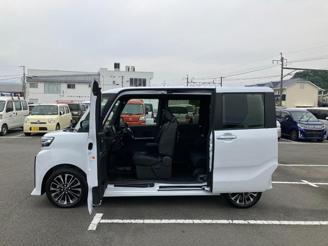 タントカスタムＲＳ　純性ナビゲーション　ドライブレコーダースマートアシスト・ＬＥＤヘッドライト・１５インチアルミホイール・両側パワースライドドア・ＵＳＢソケット・運転席助手席シートヒーター・レザー調Ｘフルファブリックシート・本革巻ステアリングホイール（山梨県）の中古車