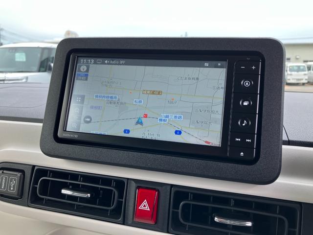 ムーヴキャンバスストライプスＧ　純正ナビゲーション　ドライブレコーダースマートアシスト・ＡＢＳ・エアバック・プッシュ式エンジンスタートボタン・ＬＥＤヘッドライト・電動格納ドアミラー・オートエアコン・パワーウインドウ・前席シートヒーター・両電動スライドドア（山梨県）の中古車