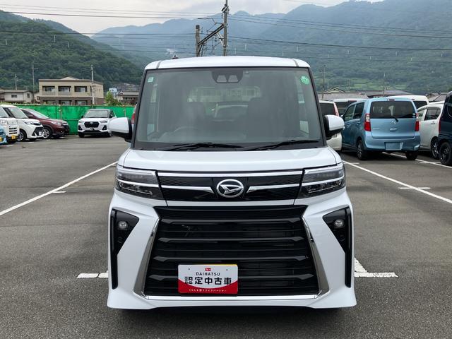 タントカスタムＲＳ　純正ナビゲーション　ドライブレコーダースマートアシスト・ＬＥＤヘッドライト・１５インチアルミホイール・両側パワースライドドア・ＵＳＢソケット・運転席助手席シートヒーター・レザー調Ｘフルファブリックシート・本革巻ステアリングホイール（山梨県）の中古車