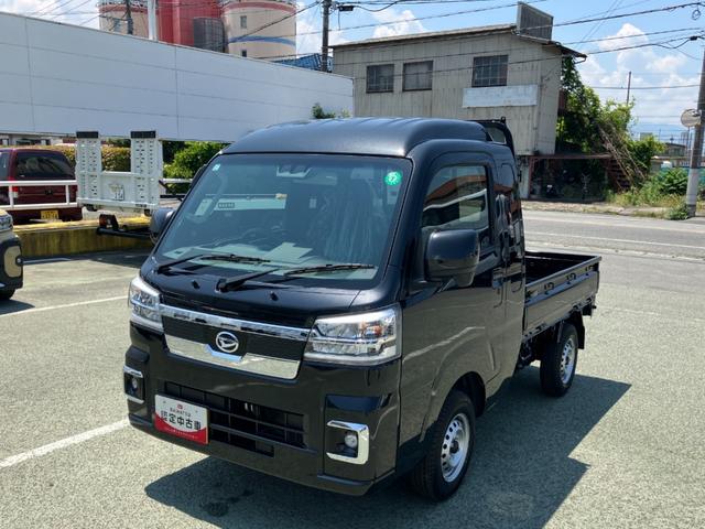 ハイゼットトラックジャンボエクストラ　４ＷＤ　ＣＶＴ　オーディオレススマートアシスト・コーナーセンサー・切り替え式４ＷＤ（ＣＶＴ車）・電動格納ミラー・ハロゲンヘッドランプ・マニュアルエアコン・撥水フルファブリックシート（山梨県）の中古車