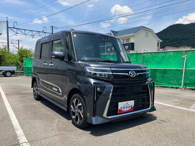 タントカスタムＸ　４ＷＤ　１０インチ純正ナビ　前後ドラレコスマートアシスト・ＬＥＤヘッドライト・１４インチアルミホイール・両側パワースライドドア・ＵＳＢソケット・運転席助手席シートヒーター・レザー調Ｘフルファブリックシート（山梨県）の中古車