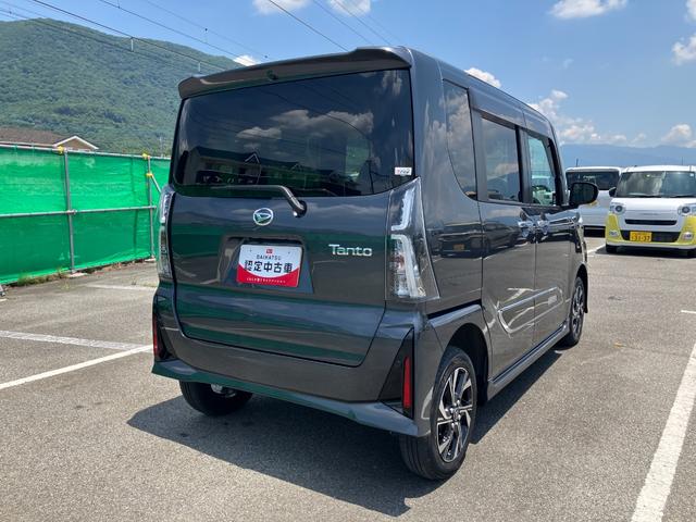 タントカスタムＸ　４ＷＤ　１０インチ純正ナビ　前後ドラレコスマートアシスト・ＬＥＤヘッドライト・１４インチアルミホイール・両側パワースライドドア・ＵＳＢソケット・運転席助手席シートヒーター・レザー調Ｘフルファブリックシート（山梨県）の中古車