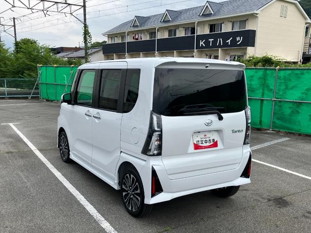 タントカスタムＲＳ　純正ナビゲーション　前後ドラレコスマートアシスト・ＬＥＤヘッドライト・１５インチアルミホイール・両側パワースライドドア・ＵＳＢソケット・運転席助手席シートヒーター・レザー調Ｘフルファブリックシート・本革巻ステアリングホイール（山梨県）の中古車