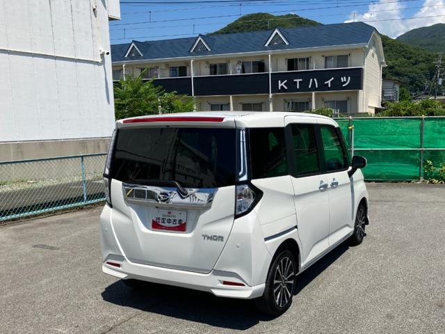 トールカスタムＧ　ターボ　純正ナビ　ドライブレコーダースマートアシスト・ＬＥＤヘッドランプ・ＬＥＤフォグ・両側パワースライドドア・オートエアコン・パーキングブレーキ解除忘れ防止ブザー・ヘッドランプ自動消灯システム・プッシュエンジンスタート（山梨県）の中古車