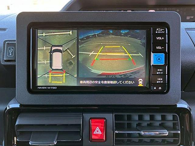 タントカスタムＲＳ　４ＷＤ　ミラクルオートステップ　ナビ　ドラレコスマートアシスト・ＬＥＤヘッドライト・１５インチアルミホイール・両側パワースライドドア・ＵＳＢソケット・運転席助手席シートヒーター・レザー調Ｘフルファブリックシート・本革巻ステアリングホイール（山梨県）の中古車