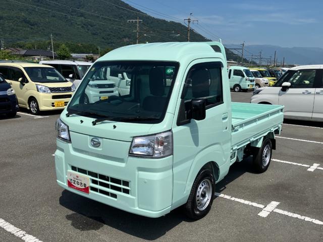 ハイゼットトラックハイルーフ　４ＷＤ　ＣＶＴ　純正ナビ　ドラレコ　ＥＴＣ２．０ＡＢＳ　運転席エアバック　マニュアルエアコン　パワステ　ナビ　切替式４ＷＤ　・定期点検記録簿　ワンオーナー車　スマートインナーミラー（山梨県）の中古車
