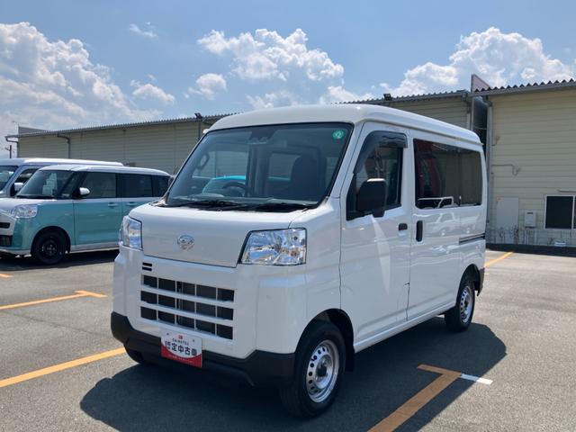 ハイゼットカーゴデラックス　４ＷＤ　ＣＶＴ　ＡＭ／ＦＭラジオデッキスマートアシスト・コーナーセンサー・３モード電子制御４ＷＤ（ＣＶＴ車）・荷室長１，９１５ｍｍ・荷室幅１，４１０ｍｍ・荷室高１，２５０ｍｍ・ハロゲンヘッドランプ・マニュアルエアコン（山梨県）の中古車