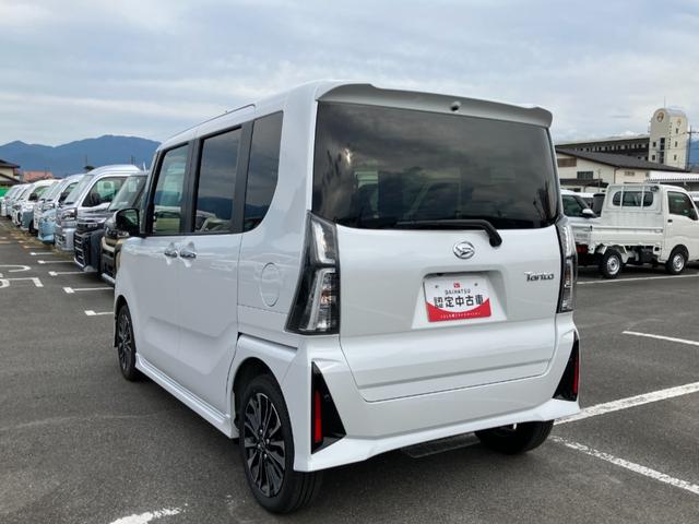 タントカスタムＲＳ　純正ナビゲーション　ドライブレコーダースマートアシスト・ＬＥＤヘッドランプ・プッシュエンジンスタート・１５インチアルミホイール・両側パワースライドドア・ＵＳＢソケット・オートエアコン・運転席助手席シートヒーター（山梨県）の中古車