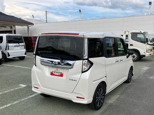 トールカスタムＧ　ターボ　ディスプレイオーディオ　バックモニタースマートアシスト・ＬＥＤヘッドランプ・ＬＥＤフォグ・両側パワースライドドア・オートエアコン・パーキングブレーキ解除忘れ防止ブザー・ヘッドランプ自動消灯システム・プッシュエンジンスタート（山梨県）の中古車