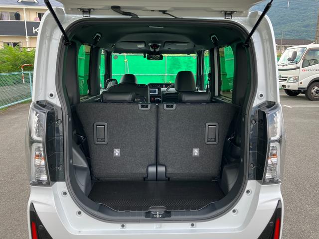 タントカスタムRS 4WD 純正ナビスマートアシスト・LEDヘッドライト・15インチアルミホイール・両側パワースライドドア・USBソケット・運転席助手席シートヒーター・レザー調Xフルファブリックシート・本革巻ステアリングホイール(山梨県)の中古車