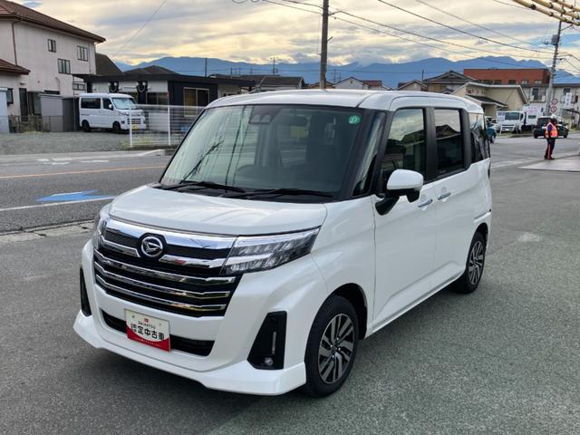 トールカスタムＧ　ディスプレイオーディオ　バックモニタースマートアシスト・ＬＥＤヘッドランプ・ＬＥＤフォグ・両側パワースライドドア・オートエアコン・パーキングブレーキ解除忘れ防止ブザー・ヘッドランプ自動消灯システム・プッシュエンジンスタート（山梨県）の中古車