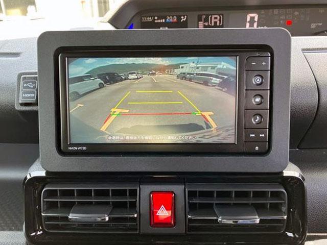 タントカスタムＲＳ　純正ナビゲーション　ドライブレコーダースマートアシスト・ＬＥＤヘッドライト・１５インチアルミホイール・両側パワースライドドア・ＵＳＢソケット・運転席助手席シートヒーター・レザー調Ｘフルファブリックシート・本革巻ステアリングホイール（山梨県）の中古車