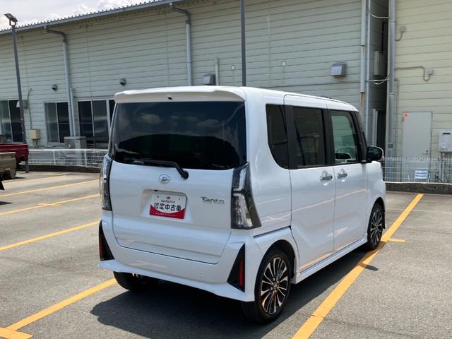 タントカスタムＲＳ　純正ナビゲーション　ドライブレコーダースマートアシスト・ＬＥＤヘッドライト・１５インチアルミホイール・両側パワースライドドア・ＵＳＢソケット・運転席助手席シートヒーター・レザー調Ｘフルファブリックシート・本革巻ステアリングホイール（山梨県）の中古車