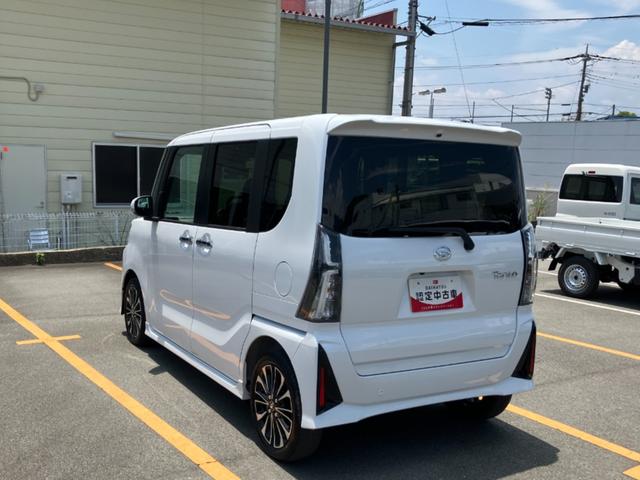 タントカスタムＲＳ　純正ナビゲーション　ドライブレコーダースマートアシスト・ＬＥＤヘッドライト・１５インチアルミホイール・両側パワースライドドア・ＵＳＢソケット・運転席助手席シートヒーター・レザー調Ｘフルファブリックシート・本革巻ステアリングホイール（山梨県）の中古車
