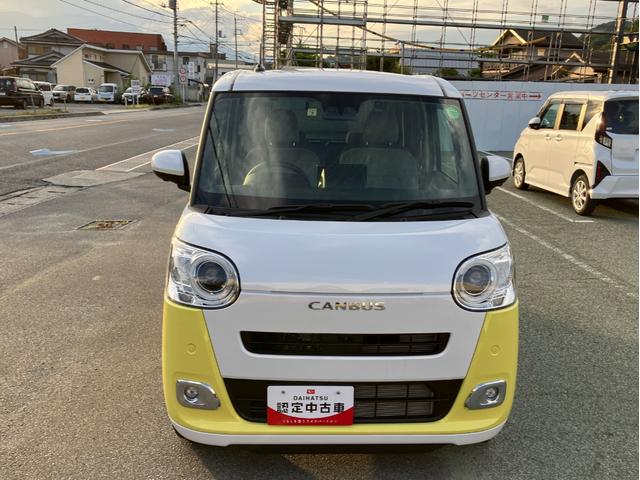 ムーヴキャンバスストライプスGターボ 4WD 10インチナビ ドラレコスマートアシスト・LEDヘッドランプ・LEDフォグランプ・スーパーUV&IRカットガラス(フロントウィンドウ)・USBソケット・両側パワースライドドア・運転席助手席シートヒーター(山梨県)の中古車