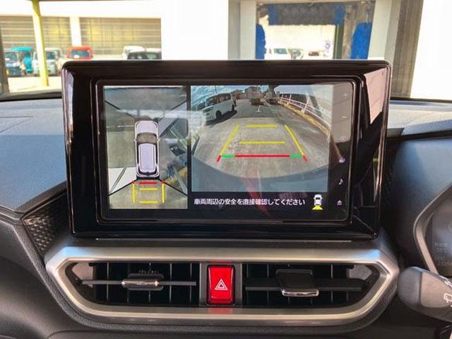ロッキープレミアムＧ　ＨＥＶ　純正ナビゲーション　パノラマモニタースマートアシスト・コーナーセンサー・ハイブリッド専用１７インチアルミ・ＬＥＤヘッドランプ・（自動消灯システム）・シーケンシャルターンランプ・オートエアコン・運転席助手席シートヒーター（山梨県）の中古車
