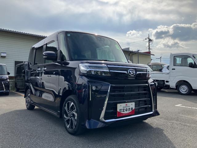 タントカスタムＸ　純正ナビゲーション　バックモニタースマートアシスト・ＬＥＤヘッドランプ・プッシュエンジンスタート・１４インチアルミホイール・左側パワースライドドア・ＵＳＢソケット・オートエアコン・運転席助手席シートヒーター（山梨県）の中古車