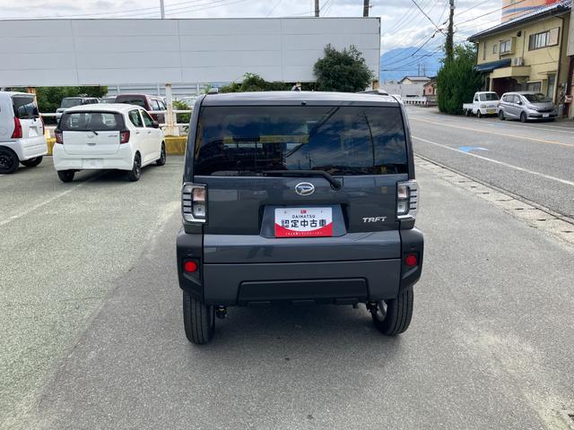 タフトG 4WD ディスプレイオーディオ バックモニタースマートアシスト・15インチアルミ・LEDヘッドランプ・LEDフォグ・スカイフィールトップ・電動パーキング・運転席助手席シートヒーター・USBソケット(山梨県)の中古車