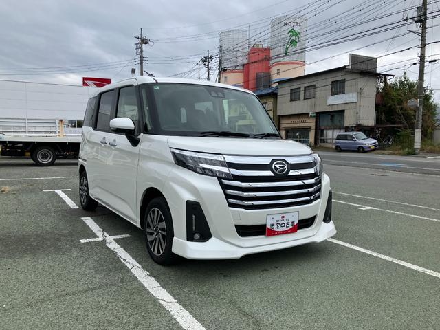 トールカスタムＧ　ディスプレイオーディオ装備　バックモニタースマートアシスト・ＬＥＤヘッドランプ・ＬＥＤフォグ・両側パワースライドドア・オートエアコン・パーキングブレーキ解除忘れ防止ブザー・ヘッドランプ自動消灯システム・プッシュエンジンスタート（山梨県）の中古車
