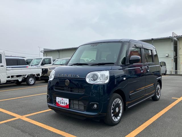 ムーヴキャンバスセオリーＧ　ディスプレイオーディオ　パノラマモニター衝突軽減ブレーキ　ワンオーナー　車線逸脱警報　キーフリー　エアバッグ　オートハイビーム　ＡＢＳ　記録簿　Ｓキー（山梨県）の中古車