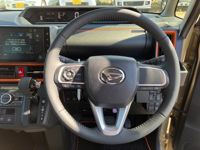 タントファンクロスターボ　４ＷＤ　ディスプレイオーディオスマートアシスト・ＬＥＤヘッドライト・１５インチアルミホイール・両側パワースライドドア・ＵＳＢソケット・運転席助手席シートヒーター・フルファブリックシート・本革巻ステアリングホイール（山梨県）の中古車