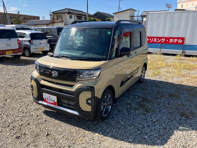 タントファンクロスターボ　４ＷＤ　ディスプレイオーディオスマートアシスト・ＬＥＤヘッドライト・１５インチアルミホイール・両側パワースライドドア・ＵＳＢソケット・運転席助手席シートヒーター・フルファブリックシート・本革巻ステアリングホイール（山梨県）の中古車