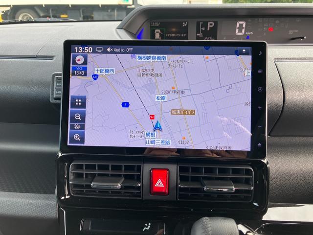 タントカスタムRS 純正ナビゲーション パノラマモニタースマートアシスト・LEDヘッドライト・15インチアルミホイール・両側パワースライドドア・USBソケット・運転席助手席シートヒーター・レザー調Xフルファブリックシート・本革巻ステアリングホイール(山梨県)の中古車