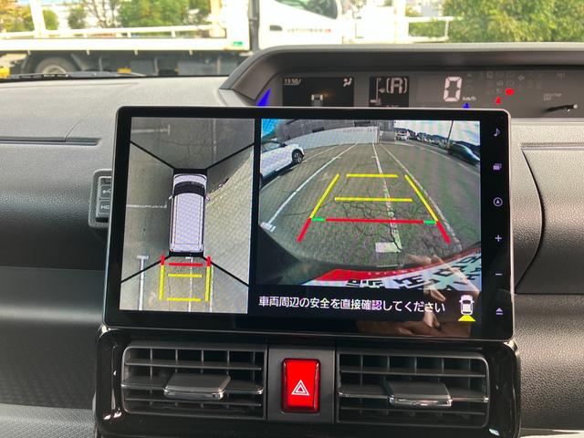 タントカスタムRS 純正ナビゲーション パノラマモニタースマートアシスト・LEDヘッドライト・15インチアルミホイール・両側パワースライドドア・USBソケット・運転席助手席シートヒーター・レザー調Xフルファブリックシート・本革巻ステアリングホイール(山梨県)の中古車