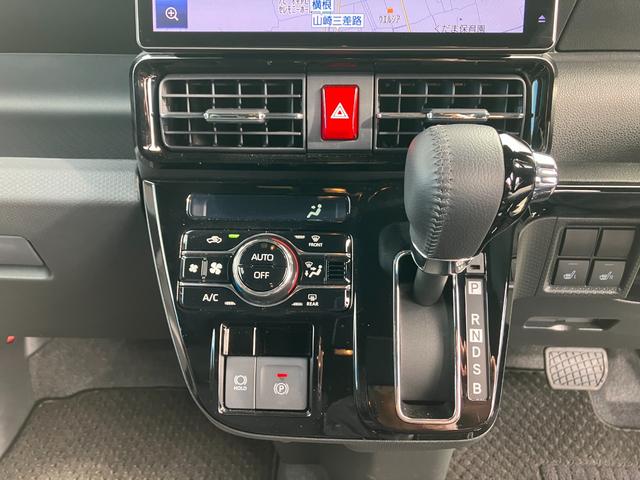 タントカスタムRS 純正ナビゲーション パノラマモニタースマートアシスト・LEDヘッドライト・15インチアルミホイール・両側パワースライドドア・USBソケット・運転席助手席シートヒーター・レザー調Xフルファブリックシート・本革巻ステアリングホイール(山梨県)の中古車