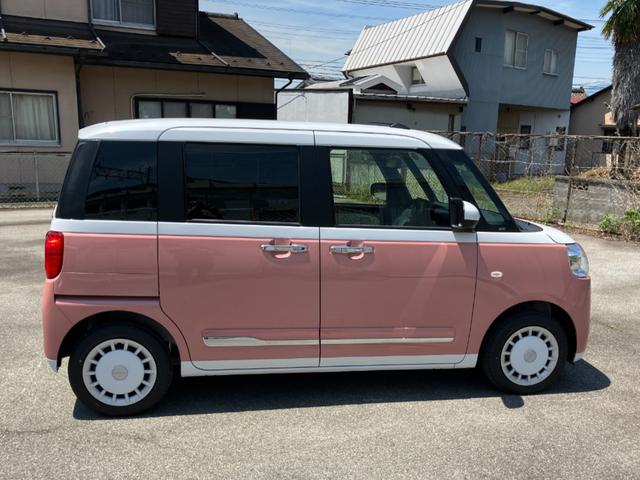 ムーヴキャンバスストライプスＧ　純正ナビゲーション　バックモニターナビ　スマートキープッシュスタート　キーフリーキー　ワンオーナー車　車線逸脱警報　運転席エアバック　オートハイビーム　ＡＢＳ　点検記録簿　エマージェンシーブレーキ（山梨県）の中古車