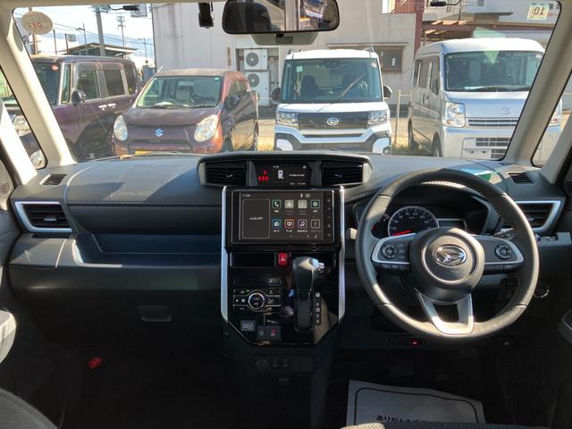 トールカスタムG ターボ ディスプレイオーディオスマートアシスト・LEDヘッドランプ・LEDフォグ・両側パワースライドドア・オートエアコン・パーキングブレーキ解除忘れ防止ブザー・ヘッドランプ自動消灯システム・プッシュエンジンスタート(山梨県)の中古車