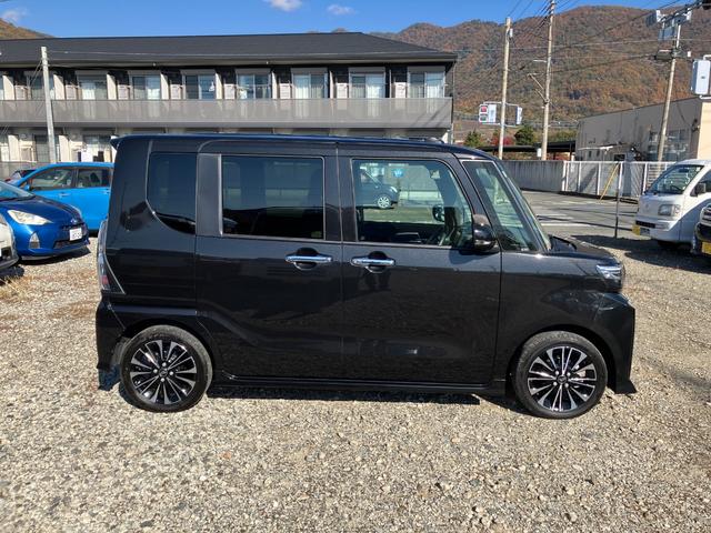 タントカスタムRS 純正ナビゲーション バックモニタースマートアシスト・LEDヘッドランプ・プッシュエンジンスタート・15インチアルミホイール・両側パワースライドドア・USBソケット・オートエアコン・運転席助手席シートヒーター(山梨県)の中古車