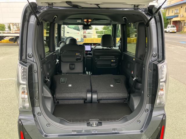 タントカスタムＲＳ　１０インチナビ　パノラマモニタースマートアシスト・ＬＥＤヘッドライト・１５インチアルミホイール・両側パワースライドドア・ＵＳＢソケット・運転席助手席シートヒーター・レザー調Ｘフルファブリックシート・本革巻ステアリングホイール（山梨県）の中古車