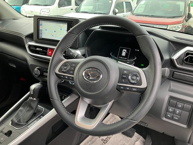 ロッキープレミアムG HEV 純正ナビゲーション ドラレコスマートアシスト・コーナーセンサー・ハイブリッド専用17インチアルミ・LEDヘッドランプ・(自動消灯システム)・シーケンシャルターンランプ・オートエアコン・運転席助手席シートヒーター(山梨県)の中古車