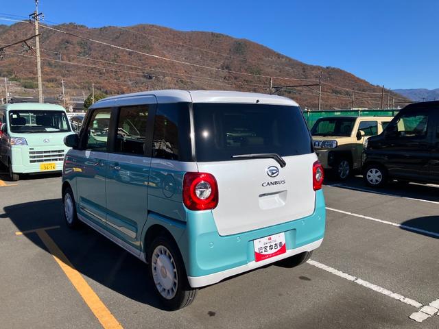 ムーヴキャンバスストライプスＧ　純正ナビゲーション　バックモニターナビ　スマートキープッシュスタート　キーフリーキー　ワンオーナー車　車線逸脱警報　運転席エアバック　オートハイビーム　ＡＢＳ　点検記録簿　エマージェンシーブレーキ（山梨県）の中古車