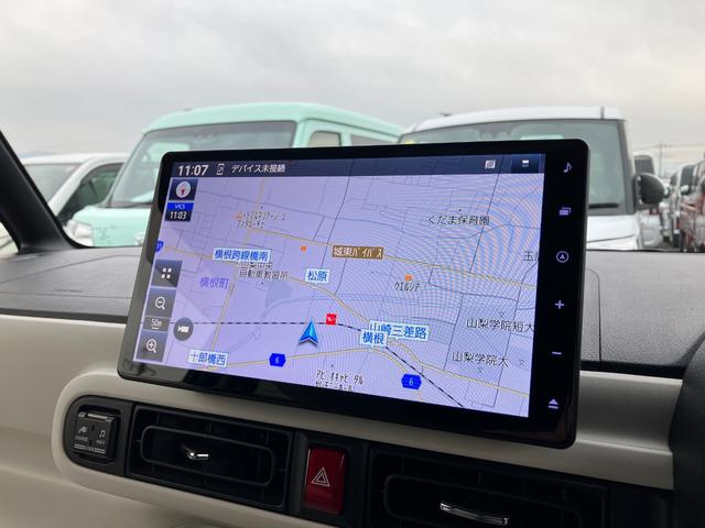 ムーヴキャンバスストライプスGターボ 4WD 10インチナビ1オーナー 4WD スマートキー エアバッグ ターボ ABS キーフリー プッシュ式エンジンスタートボタン 両電動スライドドア オートエアコン(山梨県)の中古車