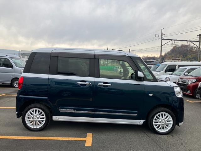 ムーヴキャンバスストライプスGターボ 4WD 10インチナビ1オーナー 4WD スマートキー エアバッグ ターボ ABS キーフリー プッシュ式エンジンスタートボタン 両電動スライドドア オートエアコン(山梨県)の中古車