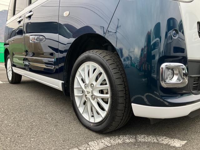 ムーヴキャンバスストライプスGターボ 4WD 10インチナビ1オーナー 4WD スマートキー エアバッグ ターボ ABS キーフリー プッシュ式エンジンスタートボタン 両電動スライドドア オートエアコン(山梨県)の中古車